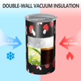 thumbnail image 2 of 20oz Coffee Tumblers Red Mushroom Polka Dot Black Pattern Stainless Steel Vacuum Insulated Travel Tumbler Coffee Cups Mug with Lid and Straw with Cleaning Brush for Cold & Hot Drinks, 2 of 5