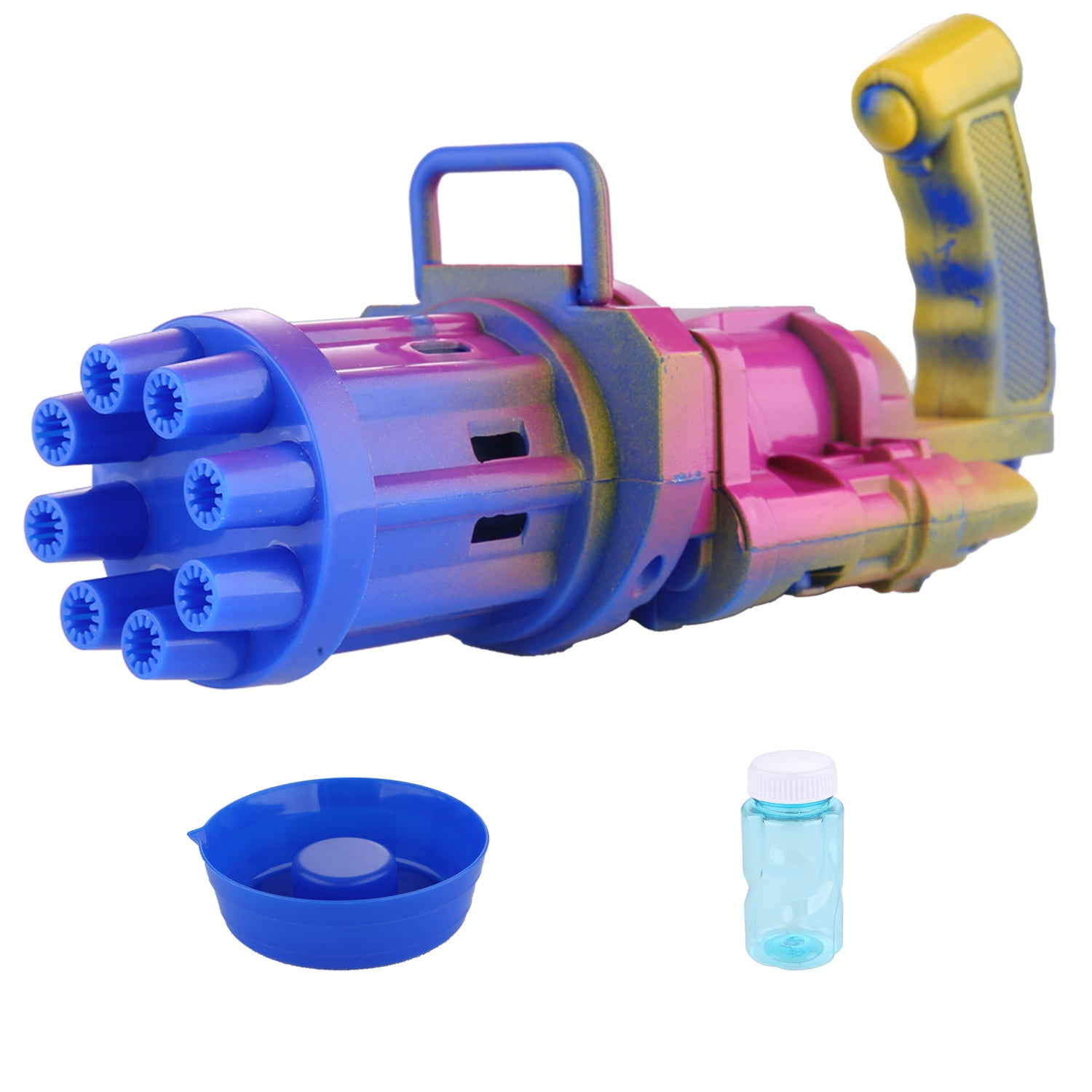 Gatling Bubble Machine Gun Summer Soap Water Music Bubble Maker Kids Outdoor Toy 