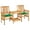 Multi-color, variant on vidaXL Patio Bistro Set Table and Chairs Conversation Set Solid Acacia Wood