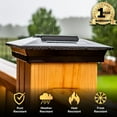 thumbnail image 4 of CC Outdoor Living Squared Aluminum Outdoor Post Cap - 8" - Bronze, 4 of 4