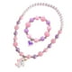 thumbnail image 1 of Pulsera divertida Accesorios versátiles para niñas Collar de cuentas morado rosa simple, 1 of 5