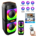 thumbnail image 2 of TWS Portable Bluetooth Speaker with  Dual Speakers Subwoofer Heavy Bass Sound System Party Speaker & Mic, 2 of 11