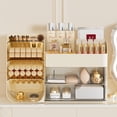 thumbnail image 2 of Organizador de maquillaje KQJS con cajones de gran capacidad, color crema, 2 of 7