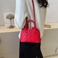 thumbnail image 4 of Bolso de mano para mujer, Bolso de mano de piel sintética, Bolso de mano sencillo y elegante, bandolera (rojo), 4 of 6