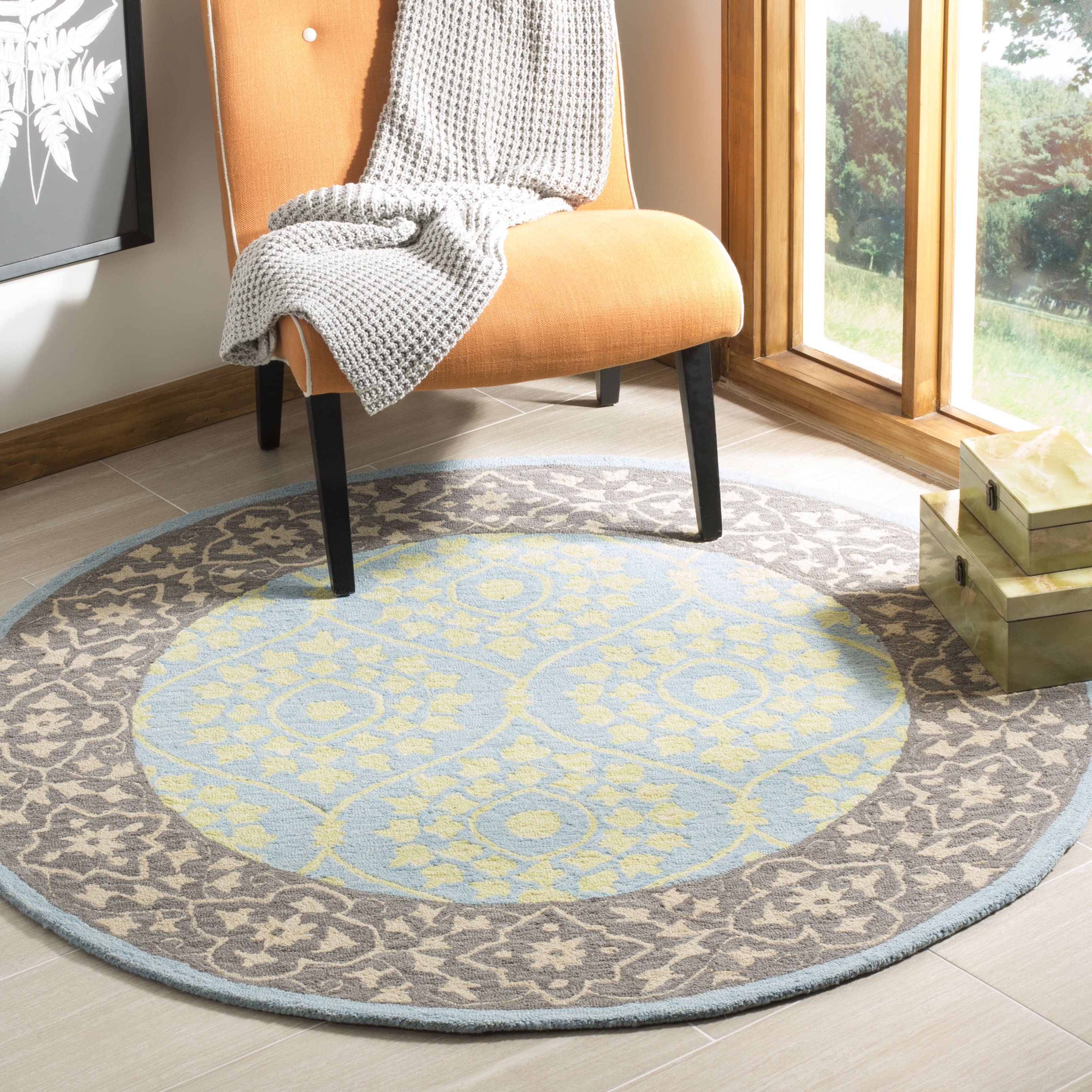 2' x 3' Chocolate Yellow Safavieh Suzani Collection SZN104A Hand-Hooked Boho Premium Wool Accent Rug 2' x 3' Chocolate Yellow Safavieh Suzani Collection SZN104A Hand-Hooked Boho Premium Wool Accent Rug