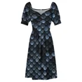 thumbnail image 6 of Mermaid Fish Scales Deep Shade of Blues Sleeveless Dress elegant wom's sets Dress for pregnant wom Dress, 6 of 7