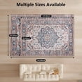 thumbnail image 5 of Kelno 8'x10' Area Rugs Vintage Living Room Rug Washable Low Pile Indoor Carpet Non-slip Soft Rug Bedroom Dining Room, Blue&Red, 5 of 9