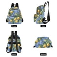 thumbnail image 4 of FORMRS Mini Backpack Purse for Women Travel Daypack Casual Shoulder Bag, Green Lemon Plaid, 4 of 7