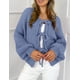 thumbnail image 4 of Suéter PRETTYGARDEN con Lazo Frontal, Tejido Grueso, Talla XL, Azul Niebla, 4 of 8