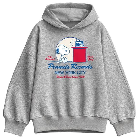 Peanuts - Snoopy Radio - Women's Oversized Fleece Hoodie Sweatshirt