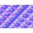 thumbnail image 1 of Ahgly Tapis Rectangulaire Lavable en Machine Intérieur Transitionnel Aztech Violet, 2 Pieds x 3 Pieds, 1 of 7