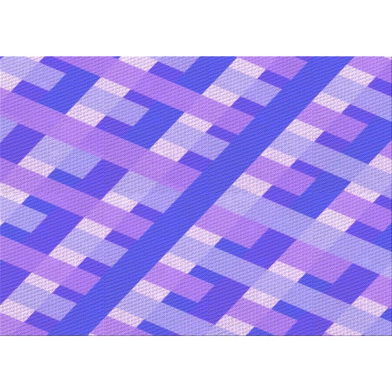 Ahgly Company Machine Washable Indoor Rectangle Transitional Aztech Purple Area Rugs, 5' x 7'