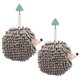 thumbnail image 1 of Toallas de mano con forma de bola difusa (juego de 2): sécate las manos cómodamente con esta creativa toalla de mano con forma de erizo. Toallas decorativas para baño (paquete de 2), 1 of 5