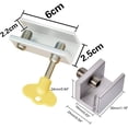 thumbnail image 4 of Pestillo para puerta corredera Paquete de 2 Cerradura para ventana corrediza Cerradura para ventana de seguridad de aleación de aluminio antideslizante con llave Bloque de puerta corrediza Pestillo d JAMW Sencillez, 4 of 5