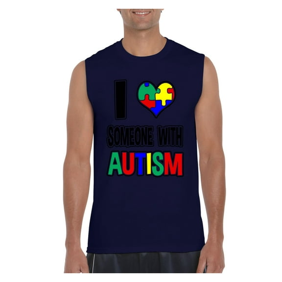 NIB - Men's Graphic T-Shirt Sleeveless - Autism Awareness