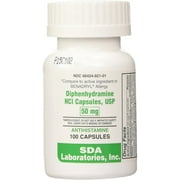 Preferred Plus Allergy Diphenhydramine Capsules 50mg 100 Each - (Pack of 4)