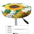 thumbnail image 4 of Lsque Sunflowers (2) Round Bar chair cushion covers Velvet Fabric Premium Comfort Protects from Scratches and Stains for 14-17 Inch Chair- 12 inch, 4 of 7