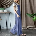 thumbnail image 4 of Fashion Jumpsuits for Women Dressy Plus Size Solid Color Sleeveless Pockets Jumpsuit Full Length Pants Overalls, 4 of 5