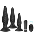 thumbnail image 1 of Juego de 3 tapones anales vibratorios con control remoto, juego de entrenamiento anal, vibrador de silicona, juguetes sexuales para hombres y mujeres, principiantes, tapón anal vibratorio, estimulador, 1 of 5