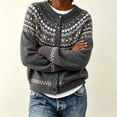 thumbnail image 4 of SeekIslan Women's Sweaters with Fair Isle Pattern Button Up Long Sleeve Knit Cardigan, 4 of 5