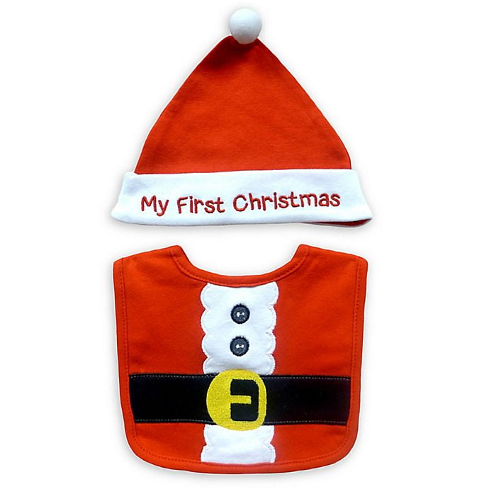 My first christmas bib and hat Clearance