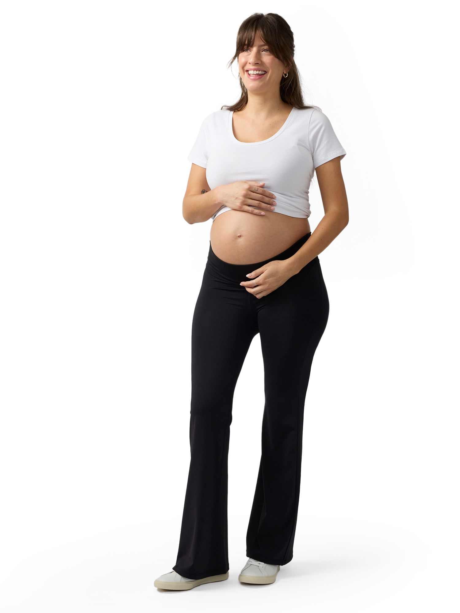 Ingrid & Isabel For Every Belly Women's Maternity Favorite Flare Leggings, Sizes S-XXL