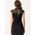 thumbnail image 3 of Cárdigan de Encaje sin Mangas para Mujer Cárdigan Blusa Elegante sin Mangas Negro M, 3 of 6