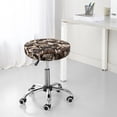 thumbnail image 7 of Bingfone Pug Padded Round Bar Stool Cover Cushion with Elastic Fabric Round Chair Seat - Pug, 7 of 7