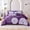 Purple White Floral, variant on Koniroom 8Pcs Purple Comforter Set King Size, Botanical Bed In a Bag with Flowers Bloom Printfor Women Teen Girls