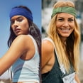 thumbnail image 4 of Paquete de 4 diademas anchas para mujer, bandas elásticas antideslizantes estilo bohemio para el cabello, para yoga, entrenamiento, correr, sudar, accesorios para el cabello, 4 of 5
