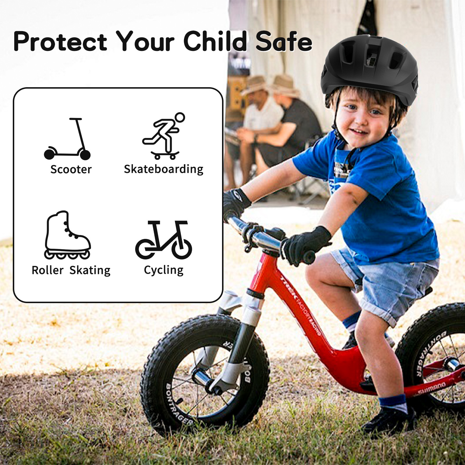 GLAF Baby Bike Helmet Toddler Helmets for 1 Year Old and Up Infant Girls Boys Multi Sport Adjustable for Scooter Bicycle Kids Youth Child Skateboard Safety Cycling