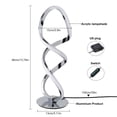 thumbnail image 2 of Modern Desktop Corded Bedside Lamp, LED Table Lamp for Bedroom Spiral Table Lamp, 2 of 12