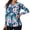 Tropical Hibiscus Palm Leaves, variant on Xoenoiee Hippie Daisy Print V-Neck Golf Polo Shirts Long Sleeve UPF 50 Tunic Top Moisture Wicking Lightweight Casual Work Tennis Collared Shirts Golf Apparel for Women, Size XS