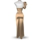 thumbnail image 3 of Vestido de graduación escote de corazón Beige Unitalla, 3 of 3