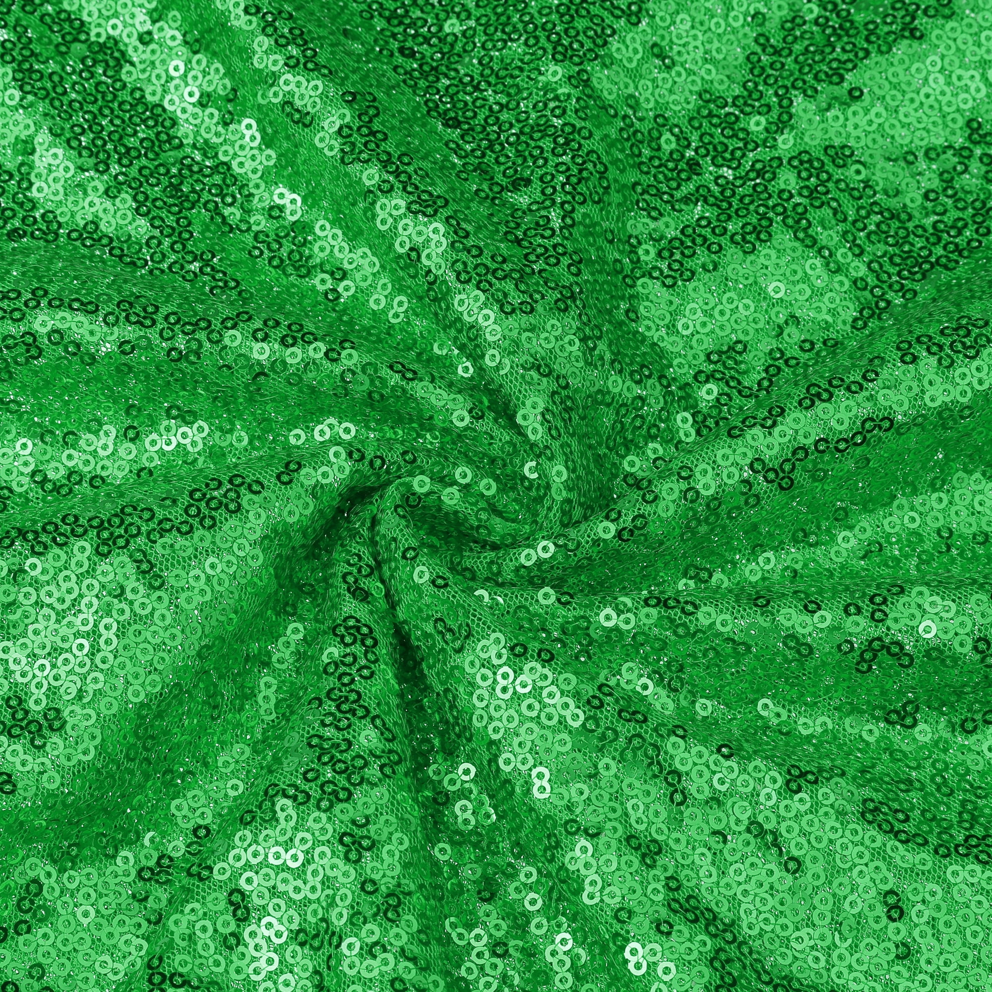 Unique Bargains Sequin Table Covers for Dining Room Parties or Dances Tablecloths Green 47"x59"