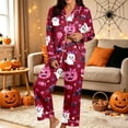 thumbnail image 2 of RMGVDSD Women's Pajamas Set 2 Piece Halloween Cute Printed Short Sleeve Top & Long Pants Sleepwear Pajama Sets Casual Fashion Relaxed Fit Nightwear, 2 of 4
