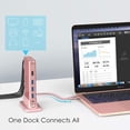 thumbnail image 5 of LENTION USB C Docking Station with 100W PD,HDMI,Gigabit Ethernet,USB 3.0/2.0 Adapter Compatible MacBook,Windows,Chrome(D53,Rose), 5 of 12