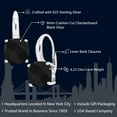 thumbnail image 2 of Gem Stone King 925 Sterling Silver Black Onyx Earrings for Women (4.22 Cttw, Gemstone Birthstone, Cushion Checkerboard Cut 8MM), 2 of 5