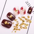 thumbnail image 4 of Pegatinas de diseño mixto para decoración de uñas, metal plateado, criaturas marinas, conchas, estrellas, clavos marinos, diamantes de imitación, accesorios, 4 of 5