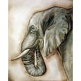 thumbnail image 2 of Tre Sorelle Studios 12x14 White Modern Wood Framed Museum Art Print Titled - Elephant Portrait, 2 of 4