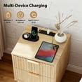 thumbnail image 2 of Ktaxon Set of 1 Nightstand with Charging Station, End Table Wooden Bedside Table Large Capacity Easy to Assemble, 2 of 8