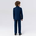 thumbnail image 5 of Ediodpoh Boys Casual Set Boys Outfits & Sets - Solid Color Formal Dress Set for Young Boys - Stylish and Elegant Boys' Attire for Outfit for Kids Blue_002 2-3 Years, 5 of 9