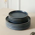 thumbnail image 4 of Earth & Clay Amber 24-Piece Dinnerware Set Stoneware, Blue, 4 of 7