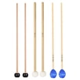thumbnail image 2 of 6 baquetas de percusión con mango de madera, accesorio para instrumentos musicales, mazos de tambor, baquetas para carillón, xilófono y escenario., 2 of 9