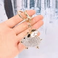 thumbnail image 6 of SPRING PARK KeyChain Rhinestone Inlaid Pig Rope Tassel Rhinestone Key Holder Ring Decoration, 6 of 7
