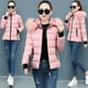 thumbnail image 5 of Chaqueta corta de algodón, abrigo de invierno para mujer, chaqueta de algodón, corte entallado, cuello de piel gruesa, chaqueta pequeña de algodón, 5 of 6