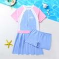 thumbnail image 2 of TAIAOJING Toddler Girls One-Pieces Swimsuit Summer Pool Hawaii Tropical Beachwear | Sunscreen Profesional Swimwear For Big Kids Boho 11-12Y, 2 of 8