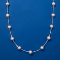 thumbnail image 3 of Ross-Simons 6-6.5mm Pink Cultured Pearl Station Necklace in Sterling Silver, Women's, Adult, 3 of 6