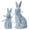 Blue, variant on LQPWZU Easter Wicker Bunny Decor Rattan Effect Resin Bunny with Linen Bow Woven Outdoor Wicker Topiary Rabbit Decoration for Porch Table Spring Home Farmhouse Kitchen