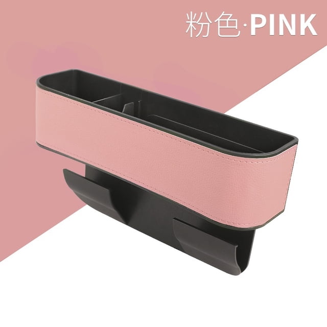 Car Storage Box Seat Gap Filled Reserved Charging Port PU Leather Multifunctional Car Cup Holder